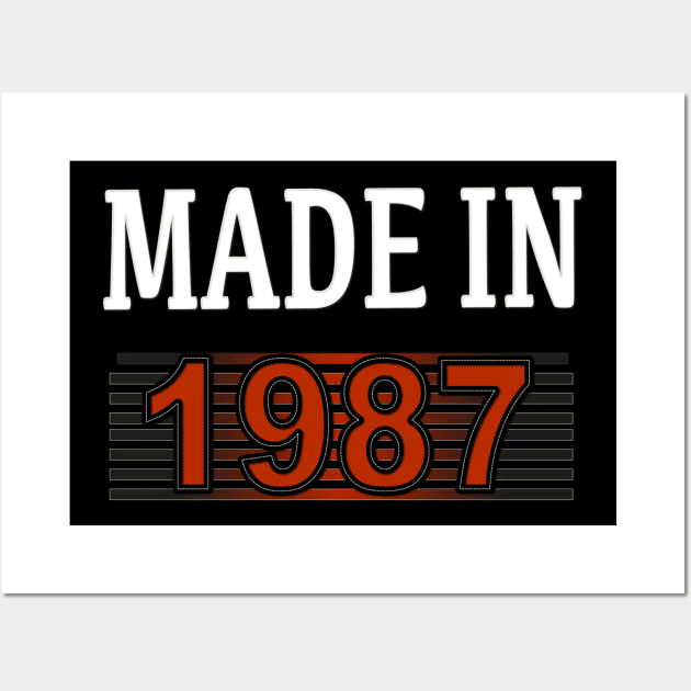 Made in 1987 Wall Art by Yous Sef